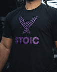 Stoic T-Shirt - Black/Purple