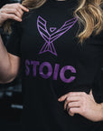 Stoic T-Shirt - Black/Purple