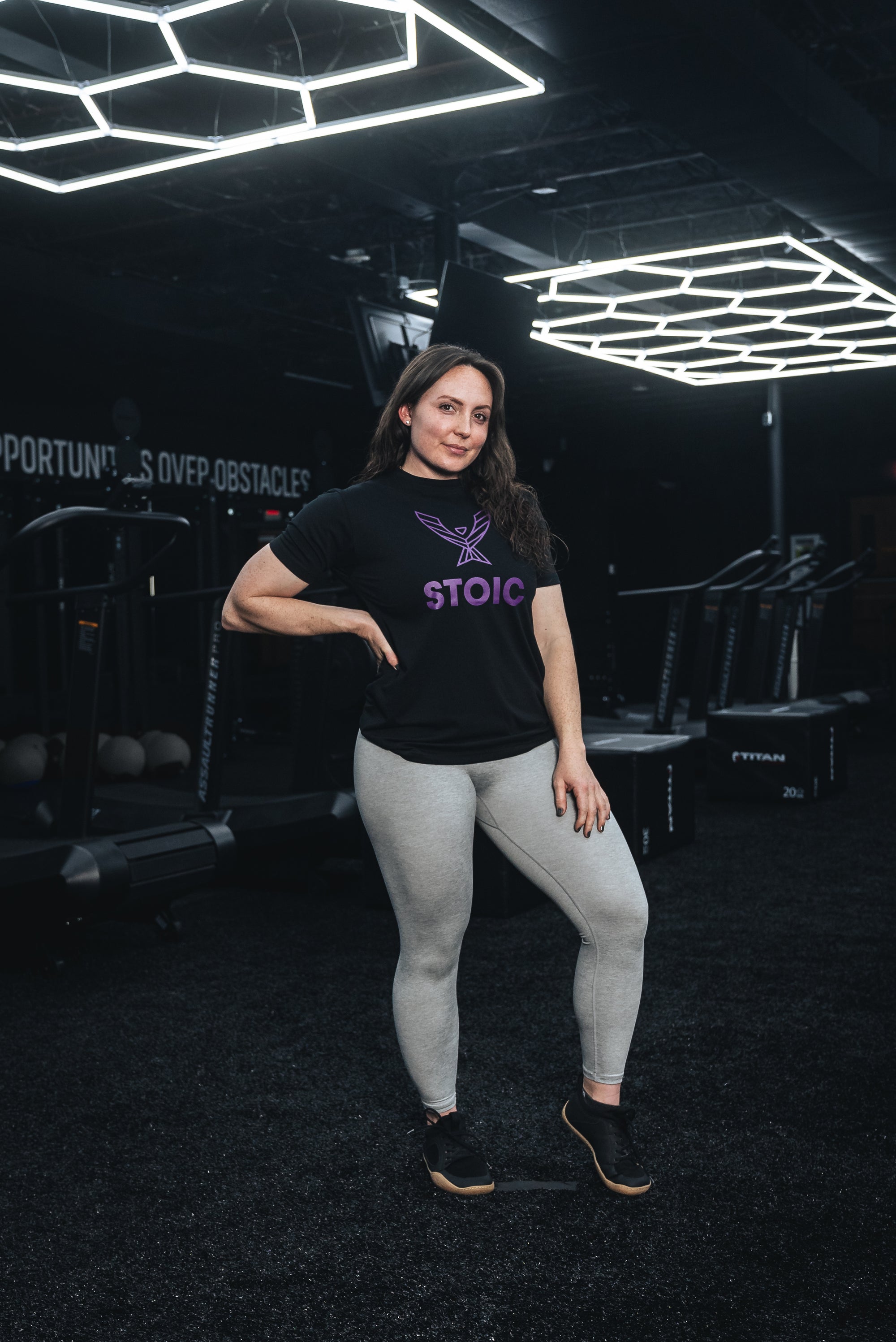Stoic T-Shirt - Black/Purple