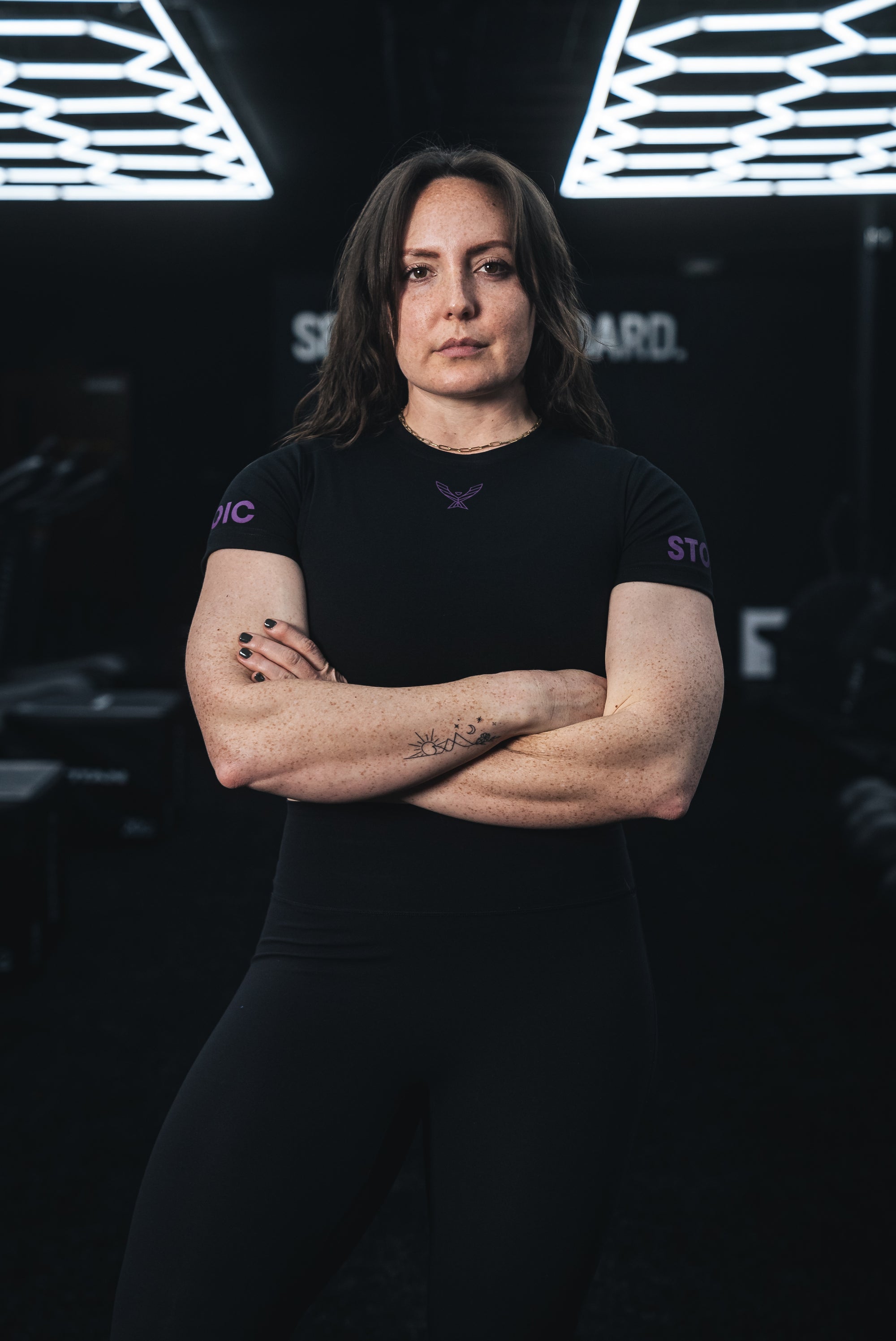 Stoic Competition Crop Top - Black/Purple