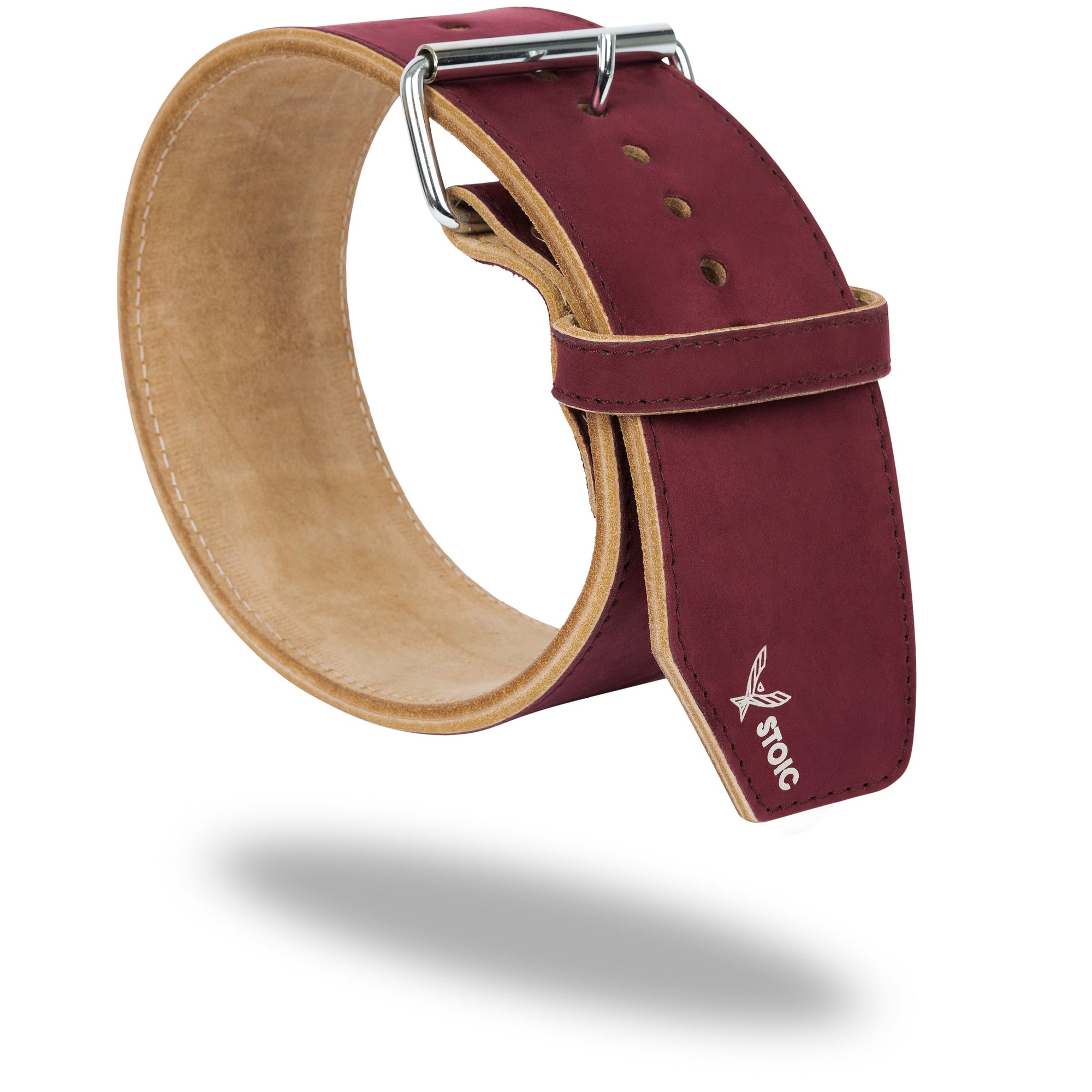 Stoic Powerlifting Prong Belt (10mm) - Maroon