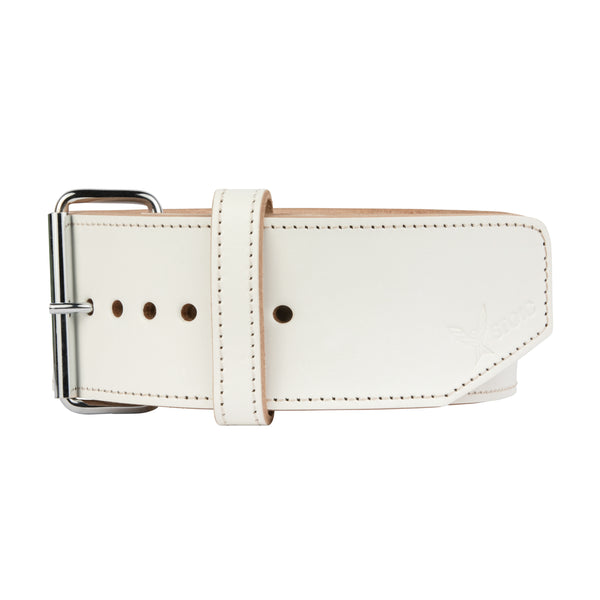 Stoic Powerlifting Prong Belt (10mm) - White — view 6 — Stoic Performance
