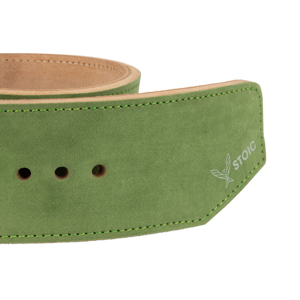 Stoic Powerlifting Prong Belt (10mm) - Olive Drab — lifestyle photo — Stoic Performance