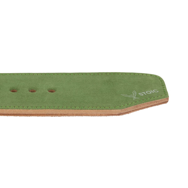Stoic Powerlifting Prong Belt (10mm) - Olive Drab — side view — Stoic Performance