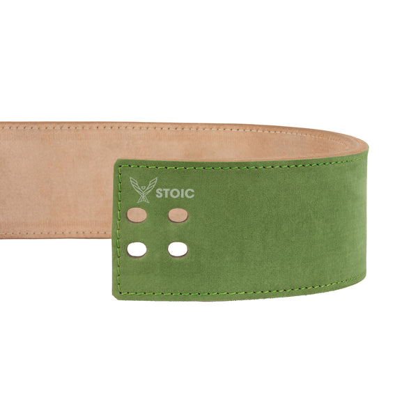 Stoic Lever Powerlifting Belt (13mm) - Olive Drab — side view — Stoic Performance