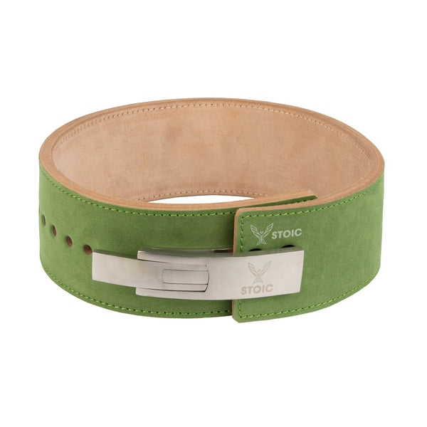 Stoic Lever Powerlifting Belt (13mm) - Olive Drab — front view — Stoic Performance
