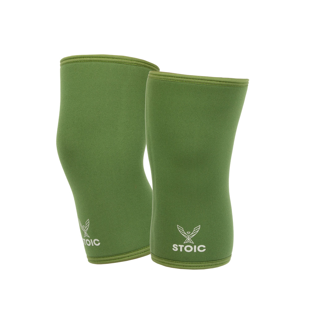 Stoic Knee Sleeves - Olive Drab — back view — Stoic Performance