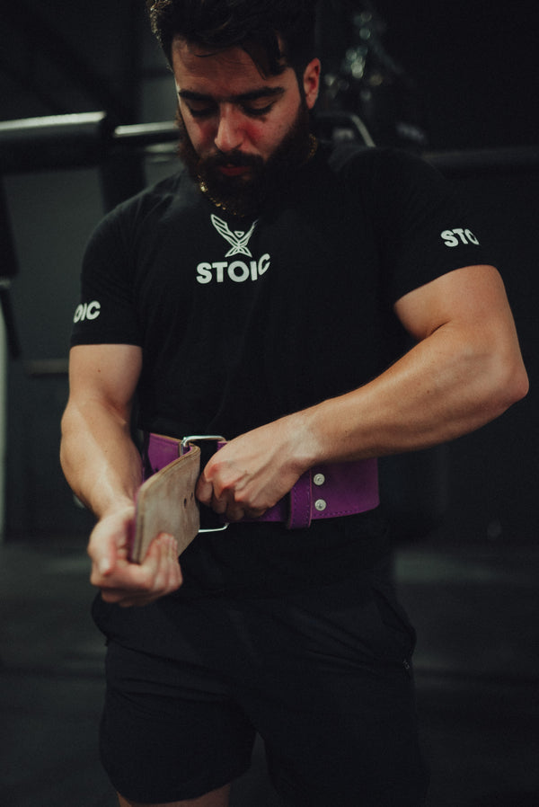 Stoic Powerlifting Prong Belt (10mm) - Purple — view 7 — Stoic Performance