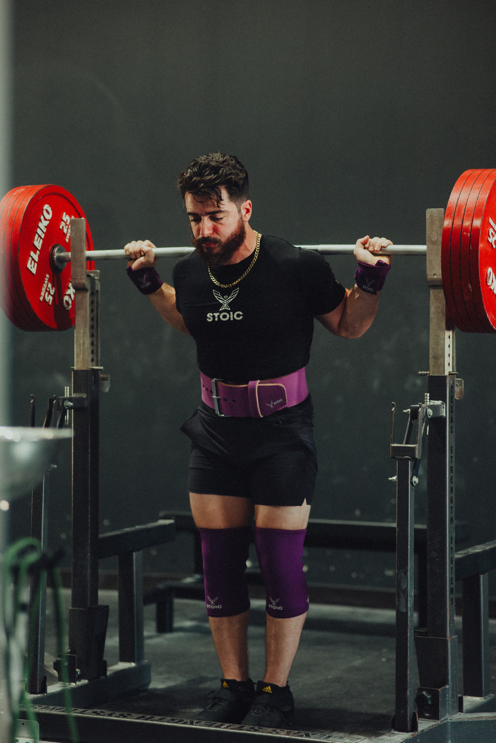 Stoic Knee Sleeves - Purple — view 7 — Stoic Performance