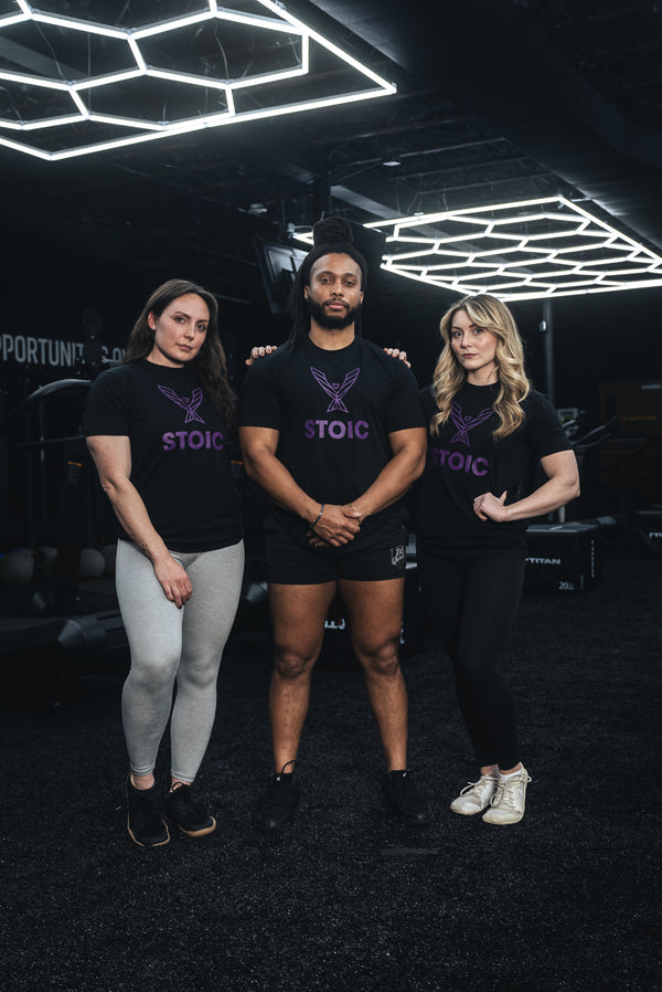 Stoic T-Shirt - Black/Purple — view 6 — Stoic Performance