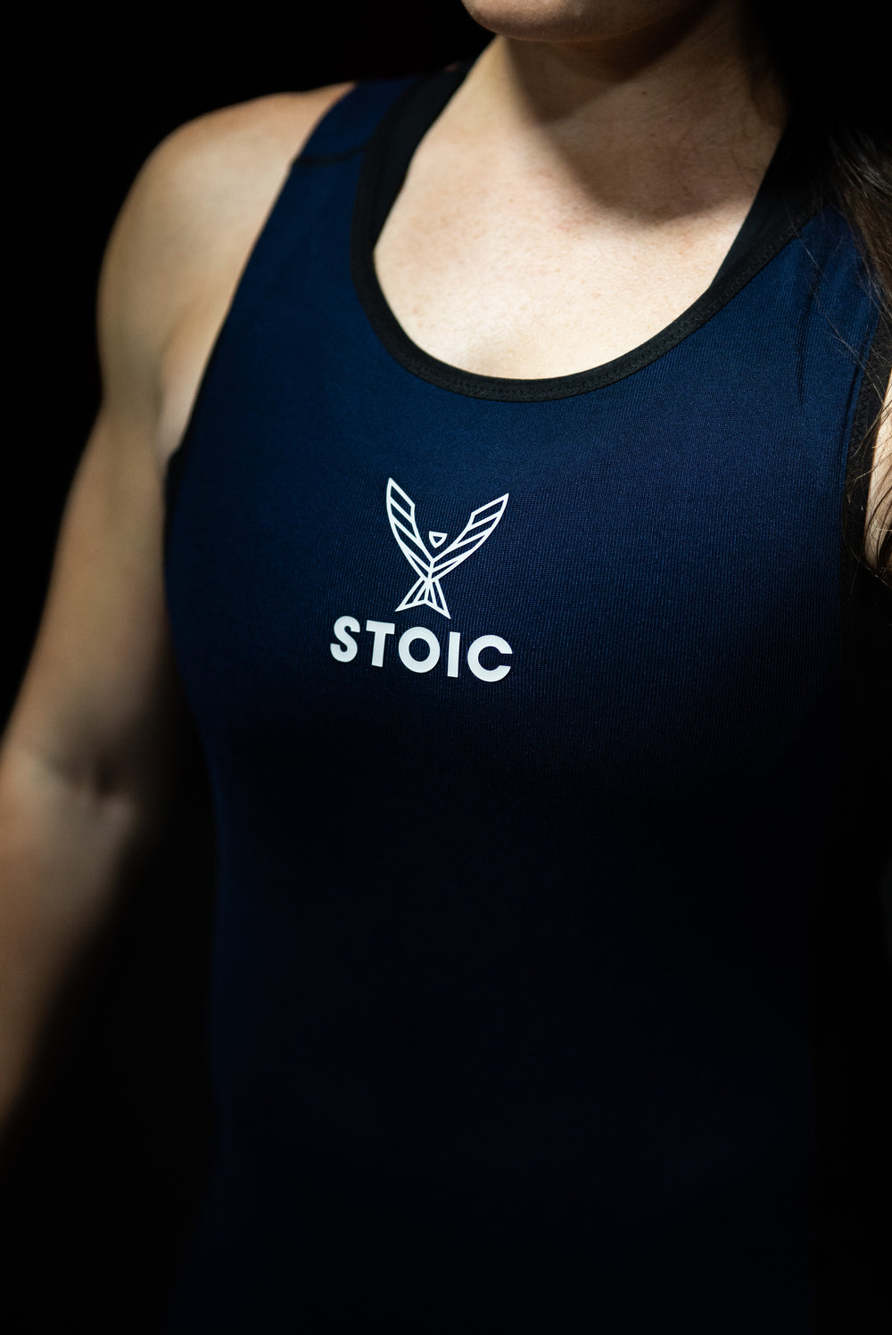 Stoic Singlet - Navy — view 8 — Stoic Performance