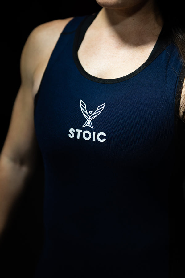 Stoic Singlet - Navy — view 8 — Stoic Performance