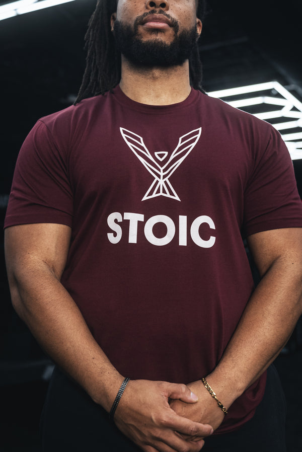 Stoic T-Shirt - Maroon — view 6 — Stoic Performance