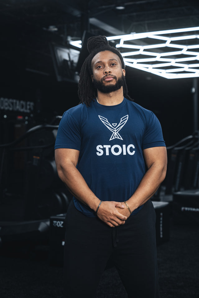 Stoic T-Shirt - Navy — front view — Stoic Performance