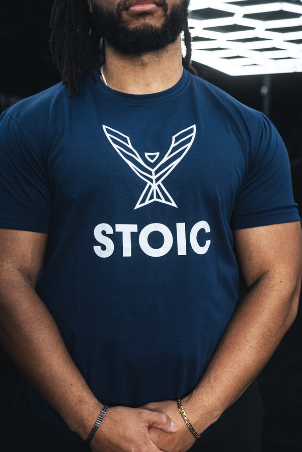 Stoic T-Shirt - Navy — back view — Stoic Performance
