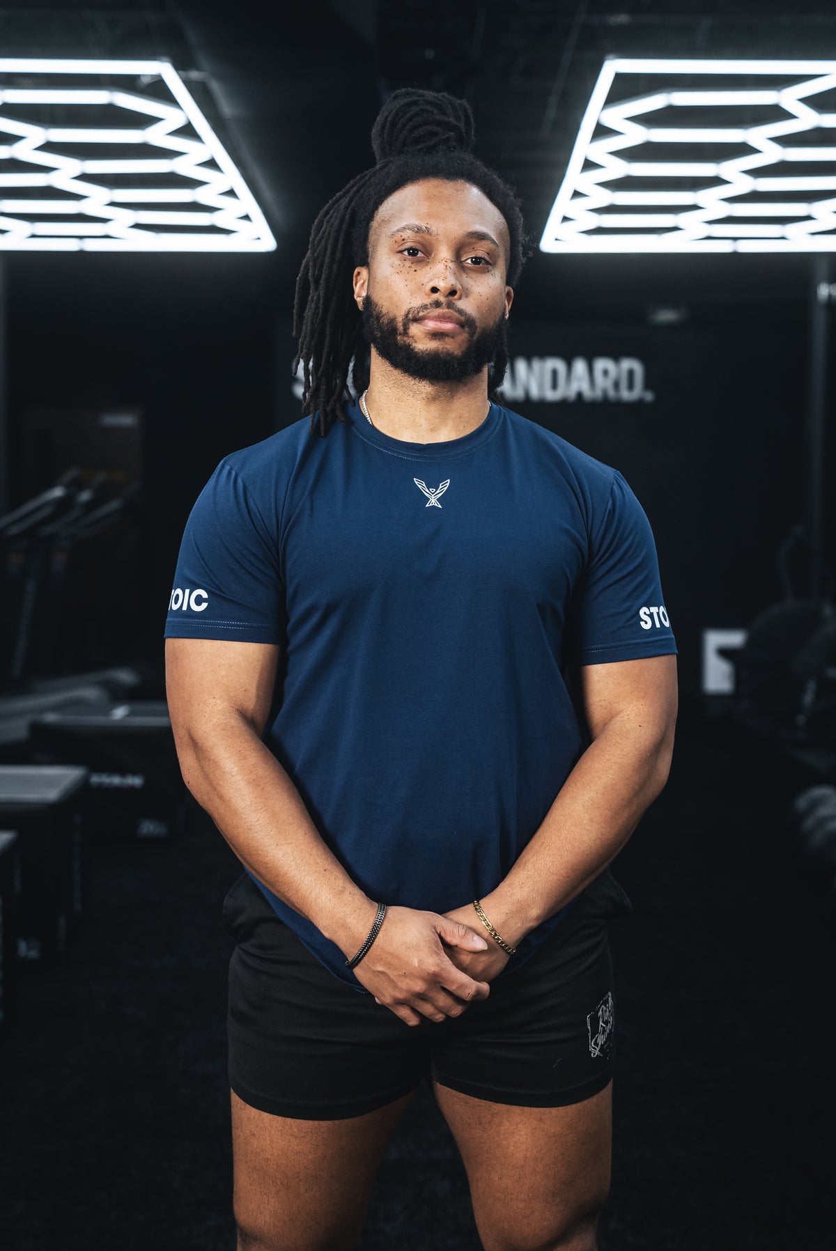 Stoic Competition T-Shirt - Navy — front view — Stoic Performance