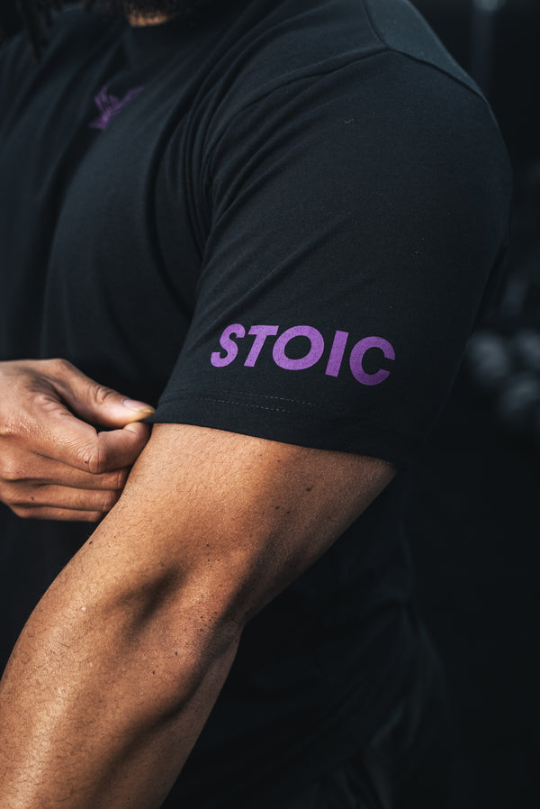 Stoic Competition T-Shirt - Black/Purple — view 6 — Stoic Performance