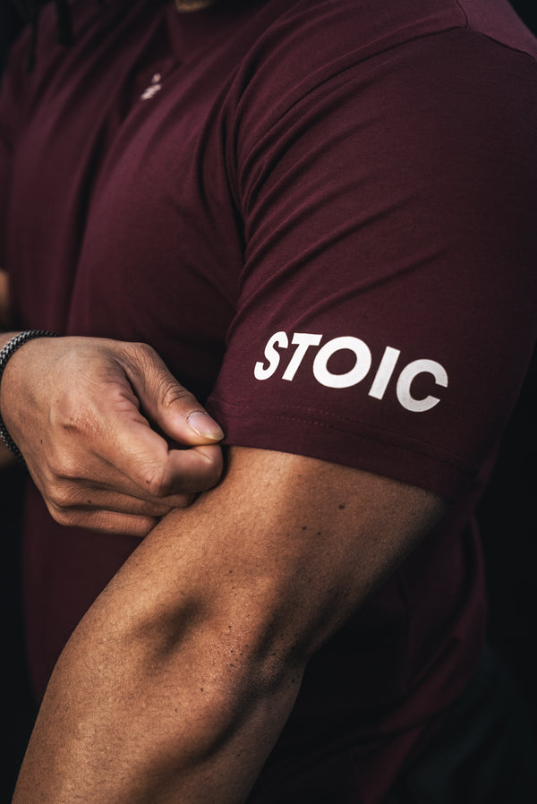 Stoic Competition T-Shirt - Maroon — view 6 — Stoic Performance