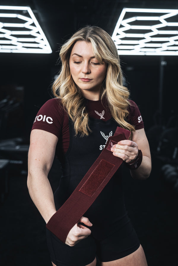 Stoic Competition Crop Top - Maroon — view 7 — Stoic Performance