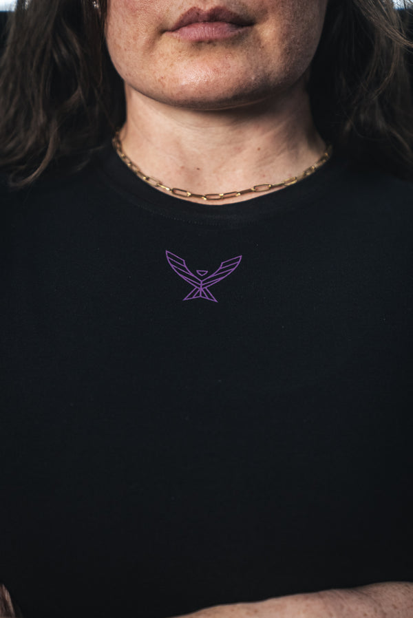 Stoic Competition Crop Top - Black/Purple — view 6 — Stoic Performance