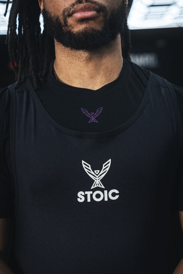Stoic Competition T-Shirt - Black/Purple — view 8 — Stoic Performance