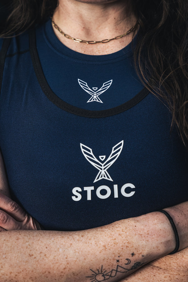Stoic Competition Crop Top - Navy — view 7 — Stoic Performance