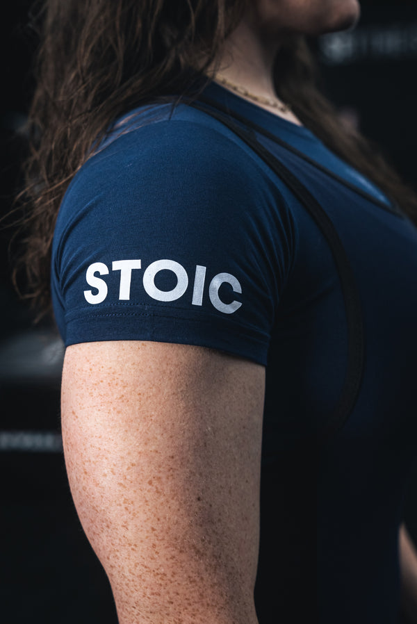 Stoic Competition Crop Top - Navy — view 8 — Stoic Performance