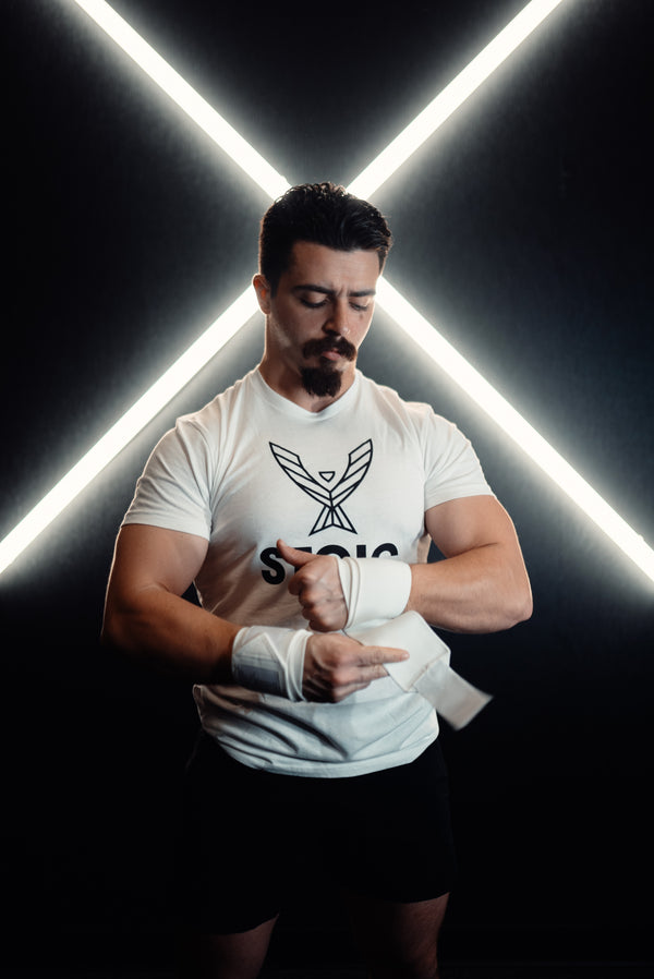 Stoic T-Shirt - White — side view — Stoic Performance