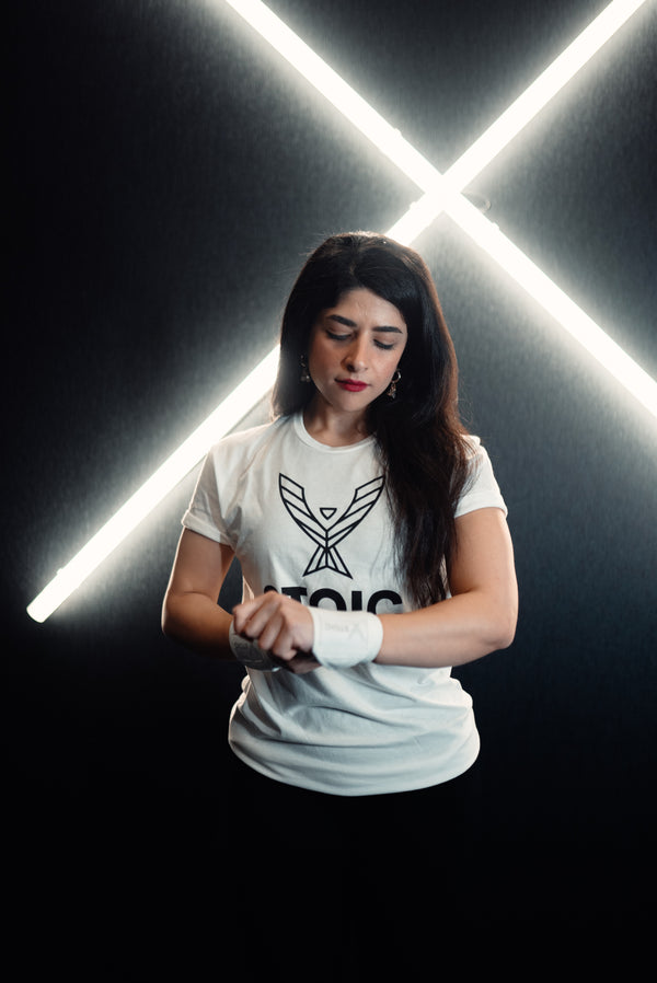 Stoic T-Shirt - White — back view — Stoic Performance