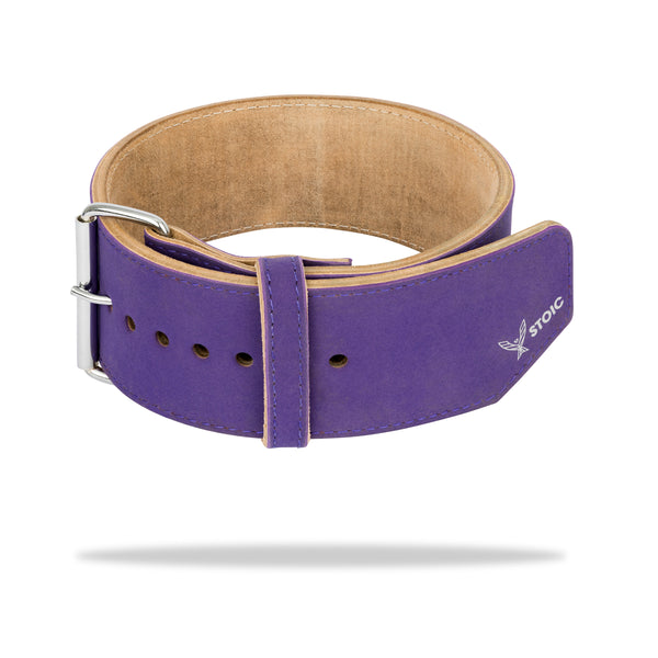 Stoic Powerlifting Prong Belt (10mm) - Purple — close-up — Stoic Performance