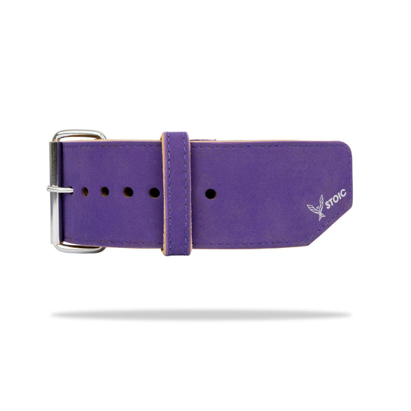 Stoic Powerlifting Prong Belt (10mm) - Purple — back view — Stoic Performance
