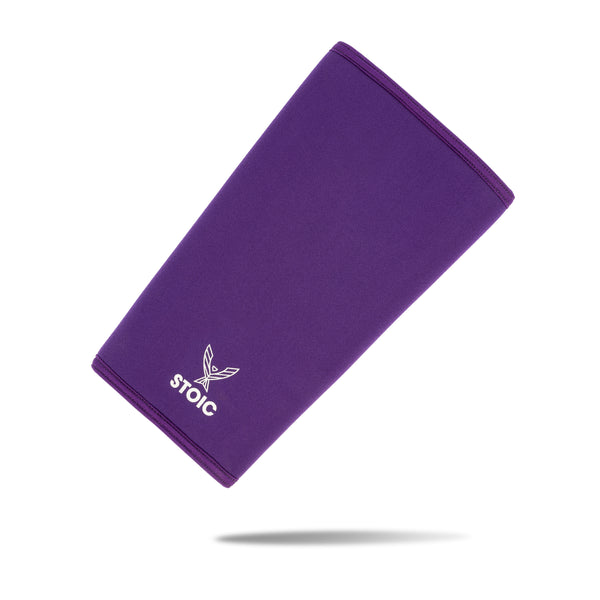 Stoic Knee Sleeves - Purple — side view — Stoic Performance