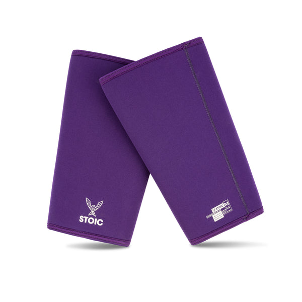 Stoic Knee Sleeves - Purple — front view — Stoic Performance