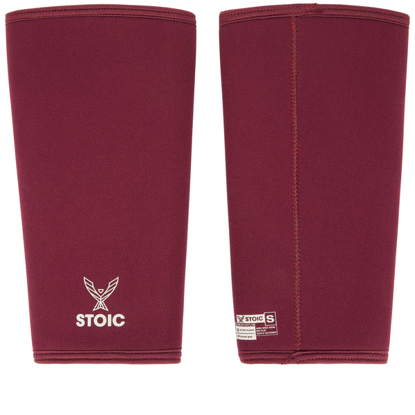 Stoic Knee Sleeves - Maroon — close-up — Stoic Performance