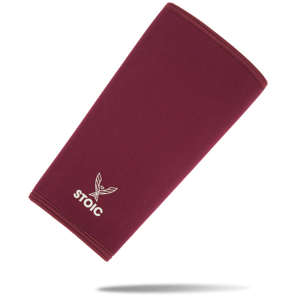 Stoic Knee Sleeves - Maroon — side view — Stoic Performance