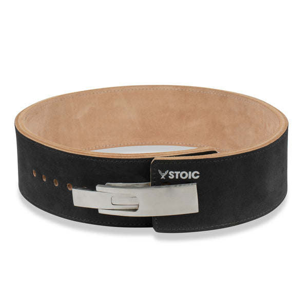 Stoic Lever Powerlifting Belt (13mm) — front view — Stoic Performance