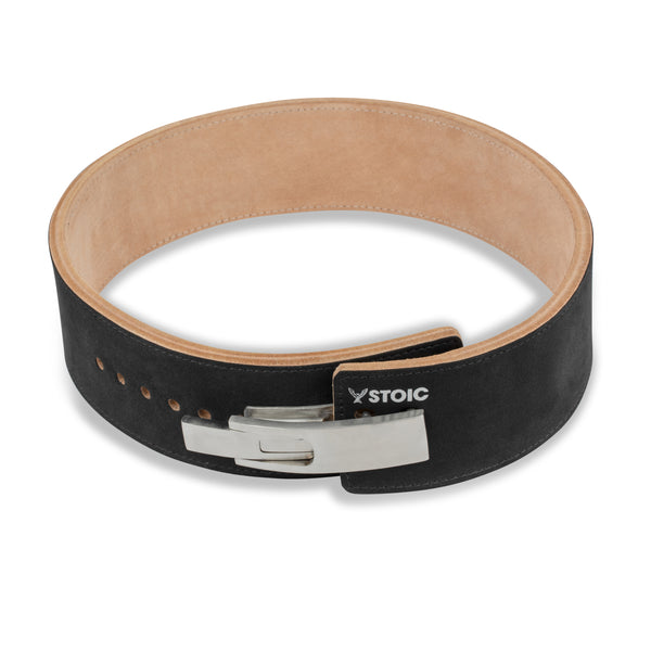 Stoic Lever Powerlifting Belt (13mm) — side view — Stoic Performance