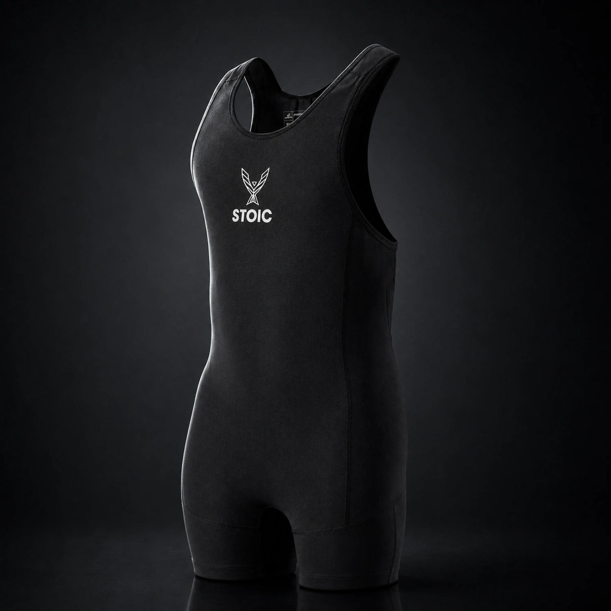 Stoic lifting singlet, on a dark studio background