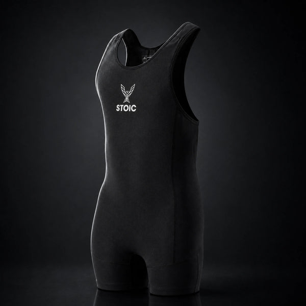 Stoic lifting singlet, on a dark studio background