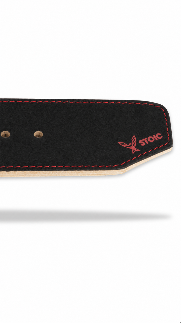 Stoic Powerlifting Prong Belt (10mm) - Bloodline — side view — Stoic Performance