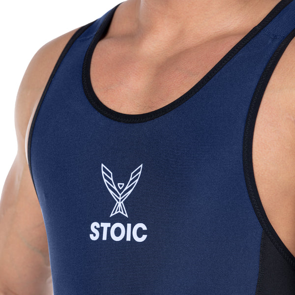 Stoic Singlet - Navy — view 6 — Stoic Performance